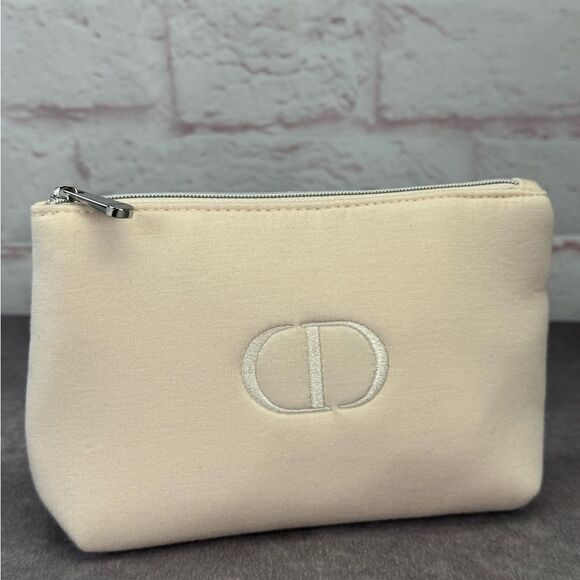 Dior Light Pink Jersey Small Cosmetic Bag - Picture 1 of 9